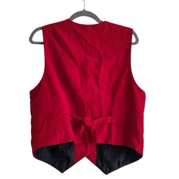 VTG Karen Scott Christmas Scrub Embroidered Red Vest - Picture 2 of 11